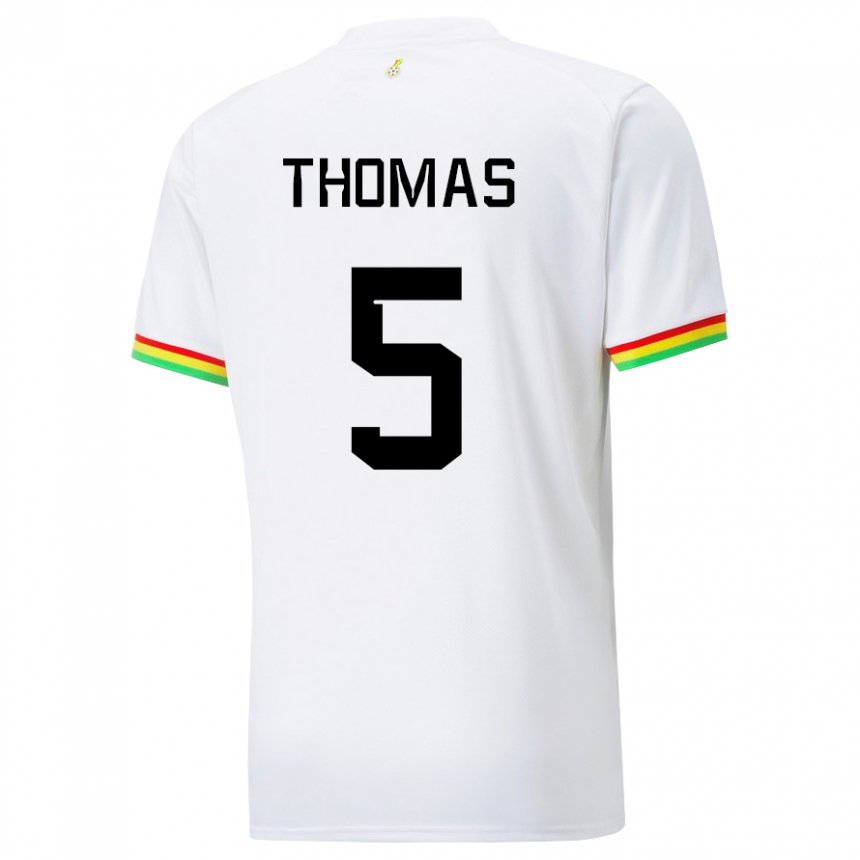 Niño Camiseta Ghana Thomas Partey #5 Blanco 1ª Equipación 22-24 La Camisa México
