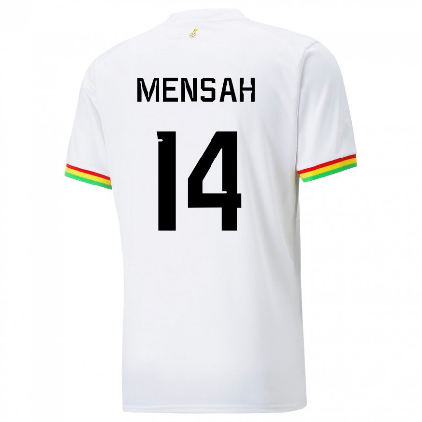 Niño Camiseta Ghana Gideon Mensah #14 Blanco 1ª Equipación 22-24 La Camisa México