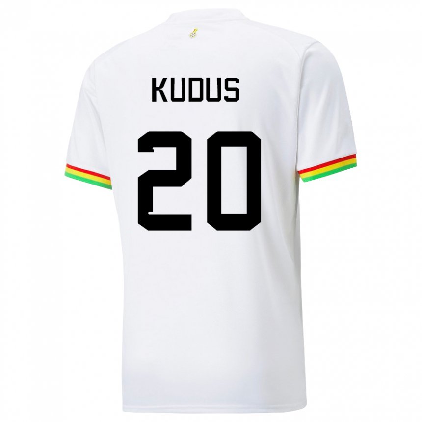 Niño Camiseta Ghana Mohammed Kudus #20 Blanco 1ª Equipación 22-24 La Camisa México