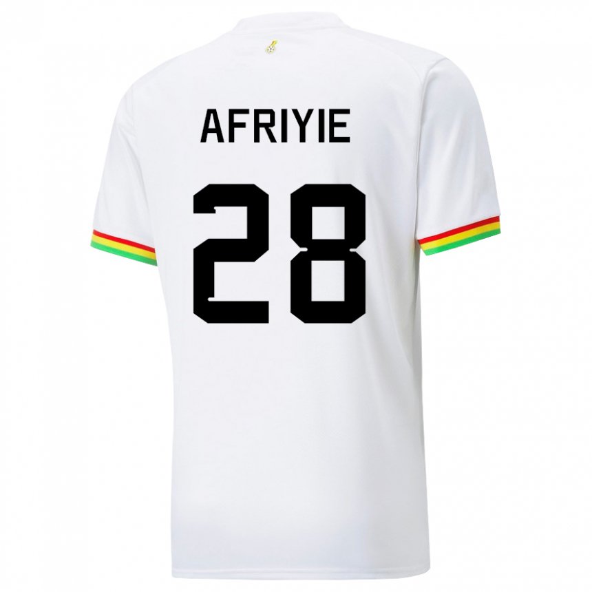 Niño Camiseta Ghana Daniel Afriyie #28 Blanco 1ª Equipación 22-24 La Camisa México