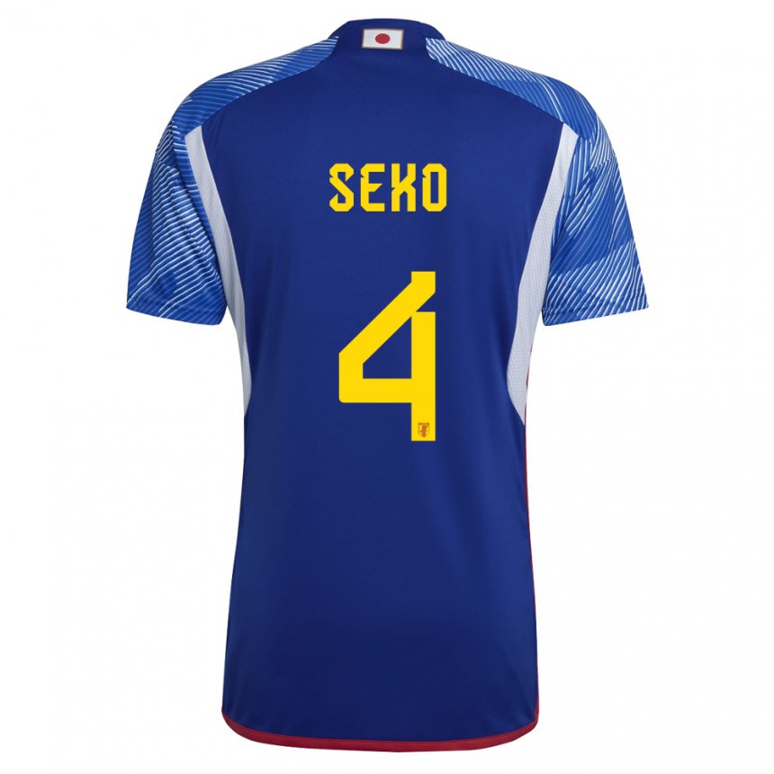 Niño Camiseta Japón Ayumu Seko #4 Azul Real 1ª Equipación 22-24 La Camisa México