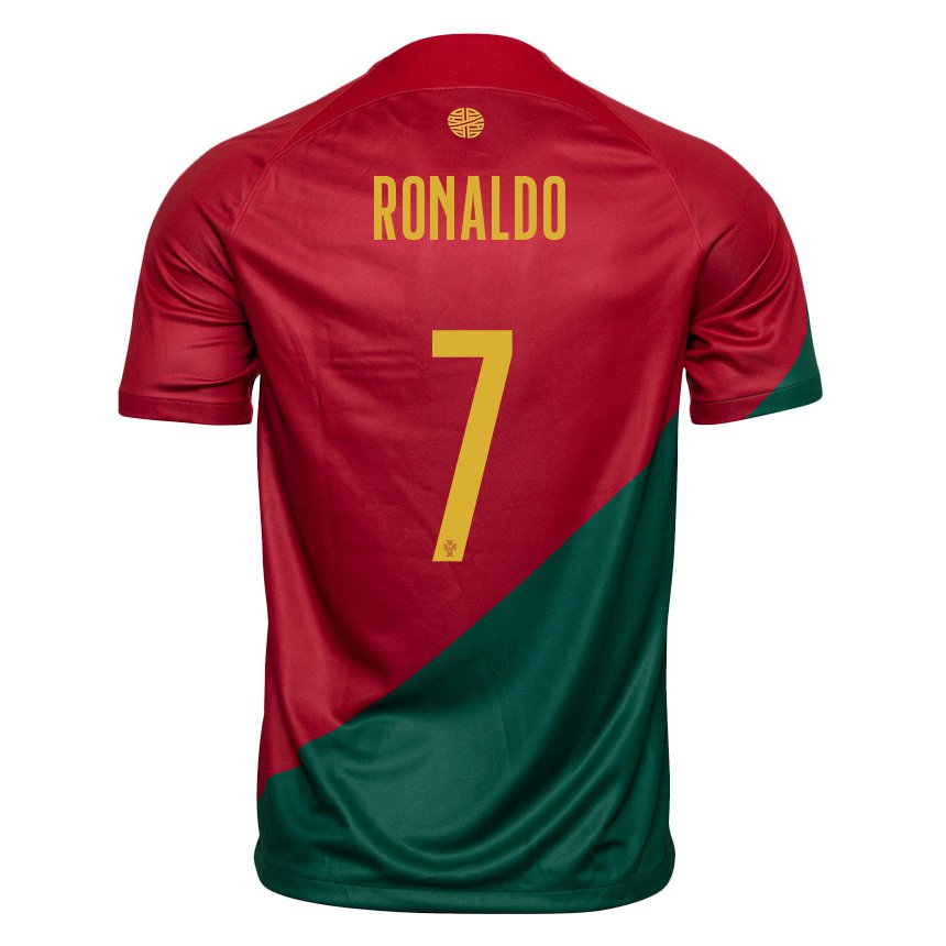 Niño Camiseta Portugal Cristiano Ronaldo #7 Rojo Verde 1ª Equipación 22-24  La Camisa México