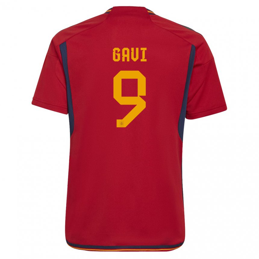 Niño Camiseta España Gavi #9 Rojo 1ª Equipación 22-24 La Camisa México