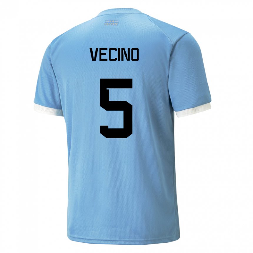 Niño Camiseta Uruguay Matias Vecino #5 Azul 1ª Equipación 22-24 La Camisa México