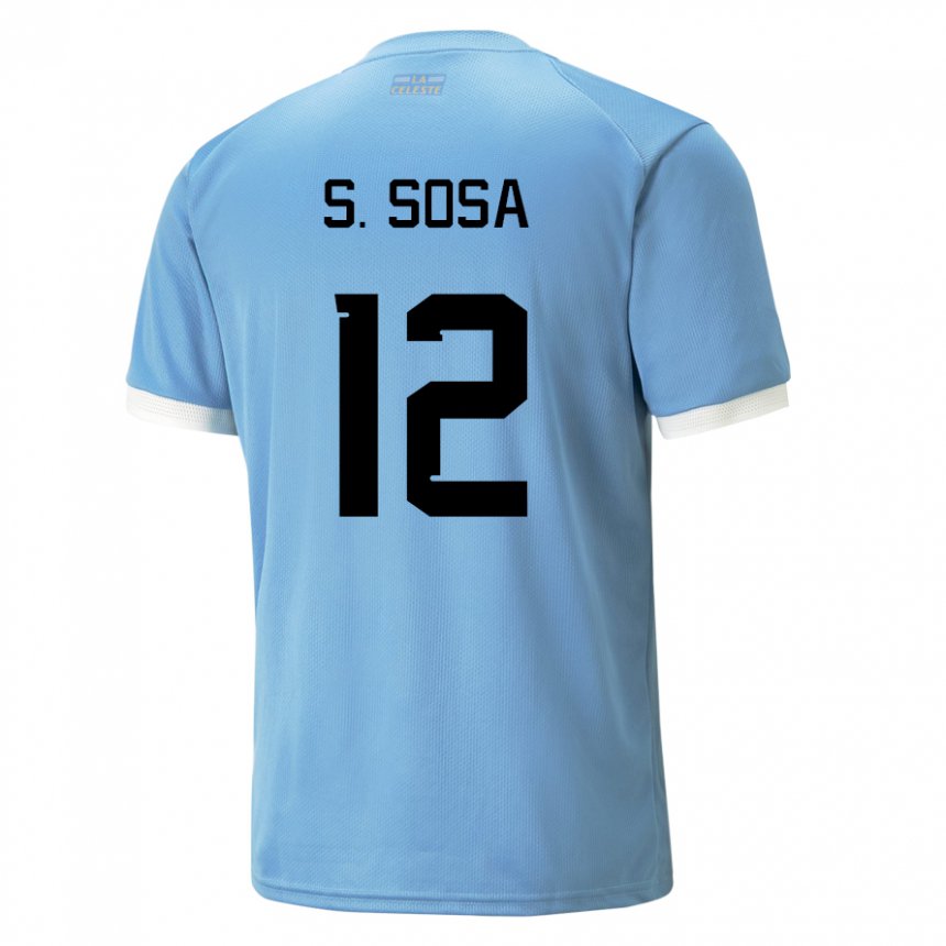 Niño Camiseta Uruguay Sebastian Sosa #12 Azul 1ª Equipación 22-24 La Camisa México