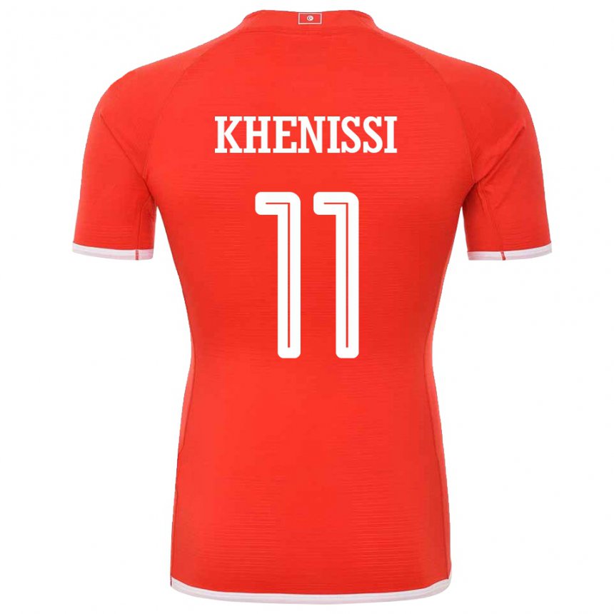 Niño Camiseta Túnez Taha Yassine Khenissi #11 Rojo 1ª Equipación 22-24 La Camisa México