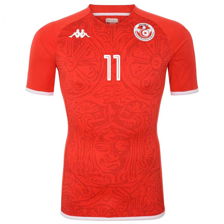 Niño Camiseta Túnez Taha Yassine Khenissi #11 Rojo 1ª Equipación 22-24 La Camisa México