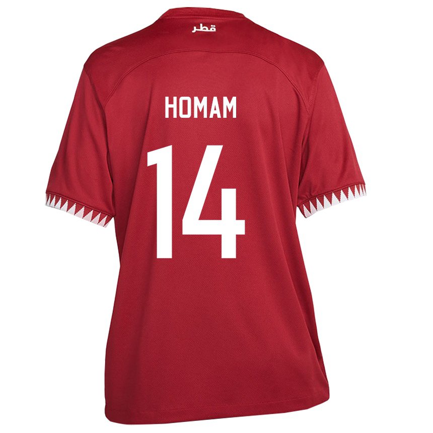 Niño Camiseta Catar Homam Ahmed #14 Granate 1ª Equipación 22-24 La Camisa México