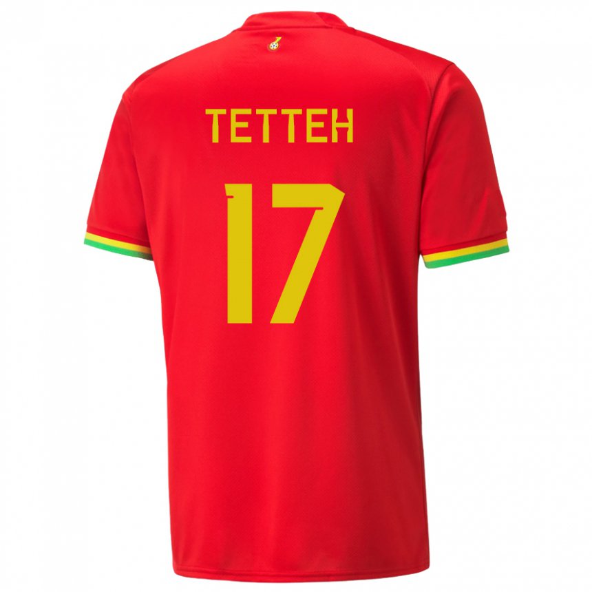 Niño Camiseta Ghana Benjamin Tetteh #17 Rojo 2ª Equipación 22-24 La Camisa México