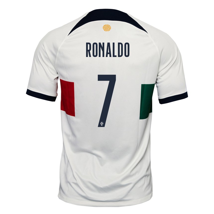 Niño Camiseta Portugal Cristiano Ronaldo #7 Blanco 2ª Equipación 22-24 La  Camisa México
