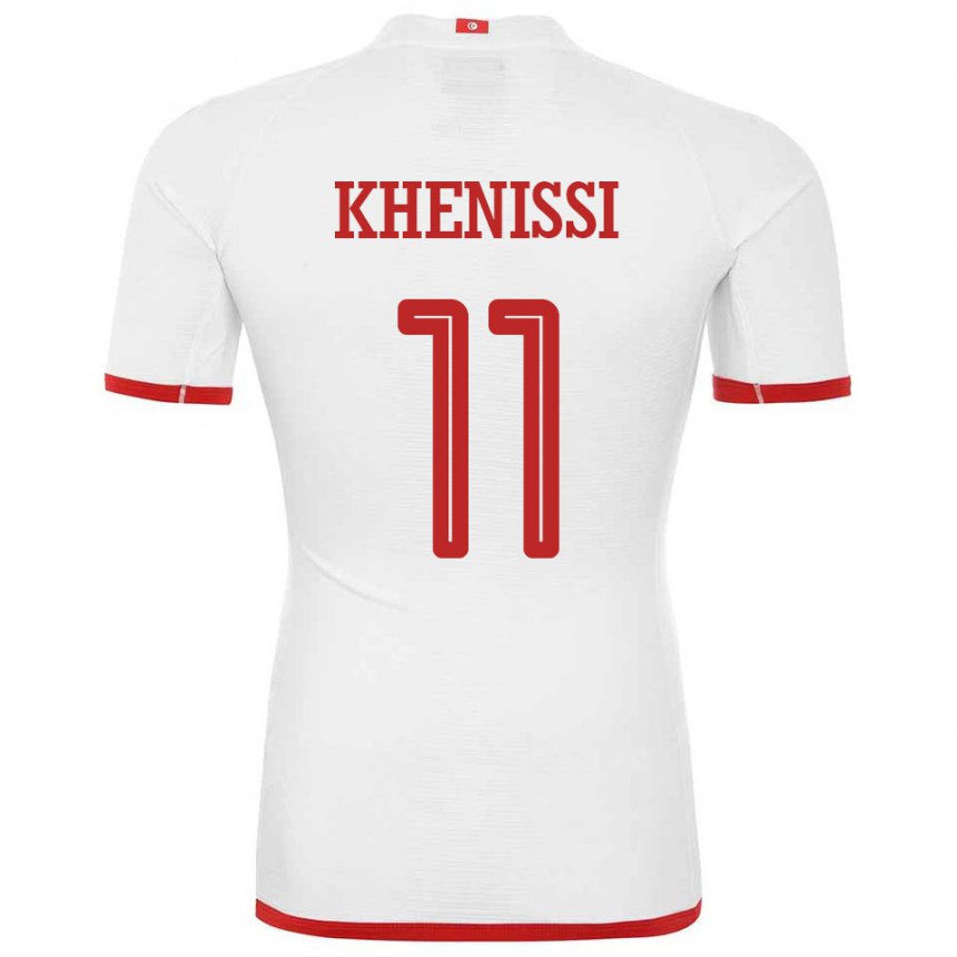 Niño Camiseta Túnez Taha Yassine Khenissi #11 Blanco 2ª Equipación 22-24 La Camisa México