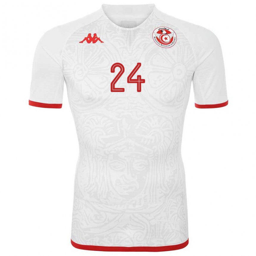 Niño Camiseta Túnez Rami Kaib #24 Blanco 2ª Equipación 22-24 La Camisa México