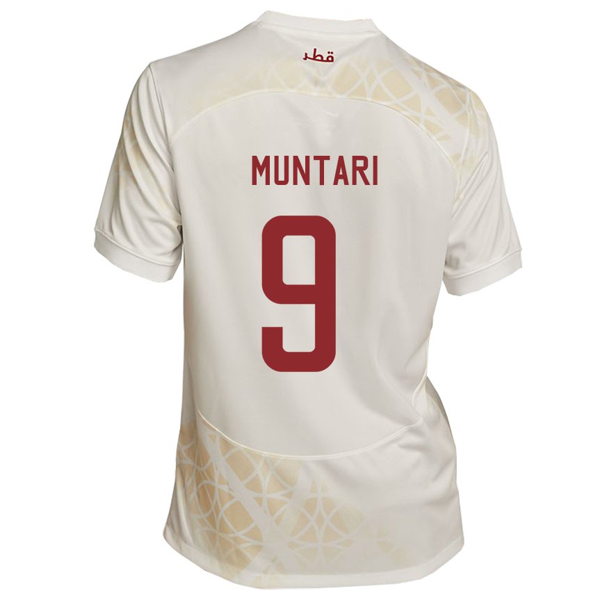 Niño Camiseta Catar Mohammed Muntari #9 Beis Dorado 2ª Equipación 22-24 La Camisa México
