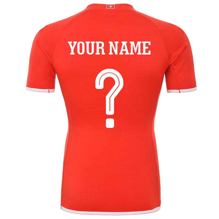 Hombre Camiseta Túnez Su Nombre #0 Rojo 1ª Equipación 22-24 La Camisa México