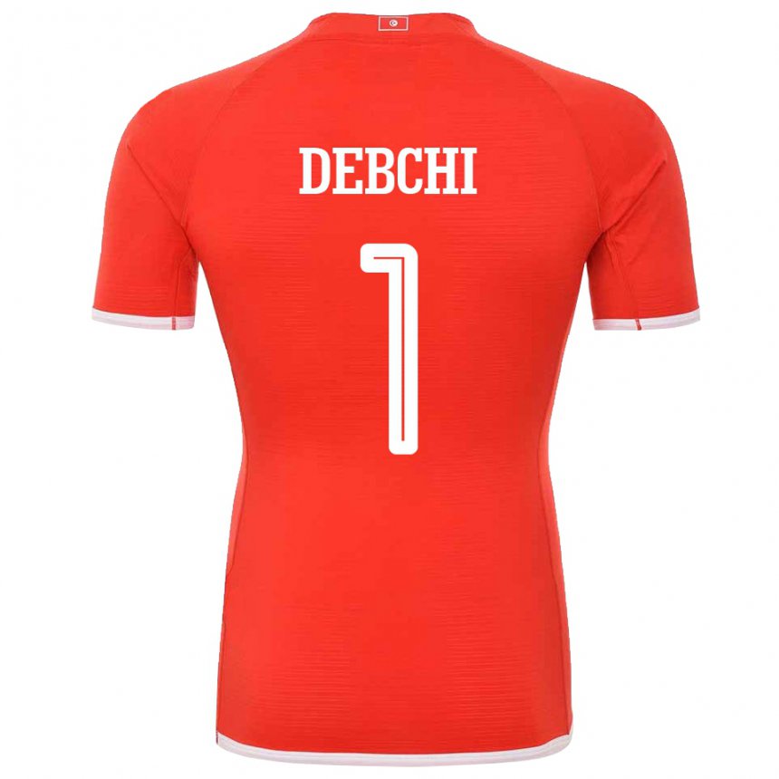 Hombre Camiseta Túnez Mohamed Sedki Debchi #1 Rojo 1ª Equipación 22-24 La Camisa México