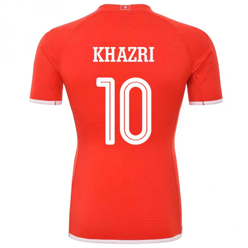 Hombre Camiseta Túnez Wahbi Khazri #10 Rojo 1ª Equipación 22-24 La Camisa México