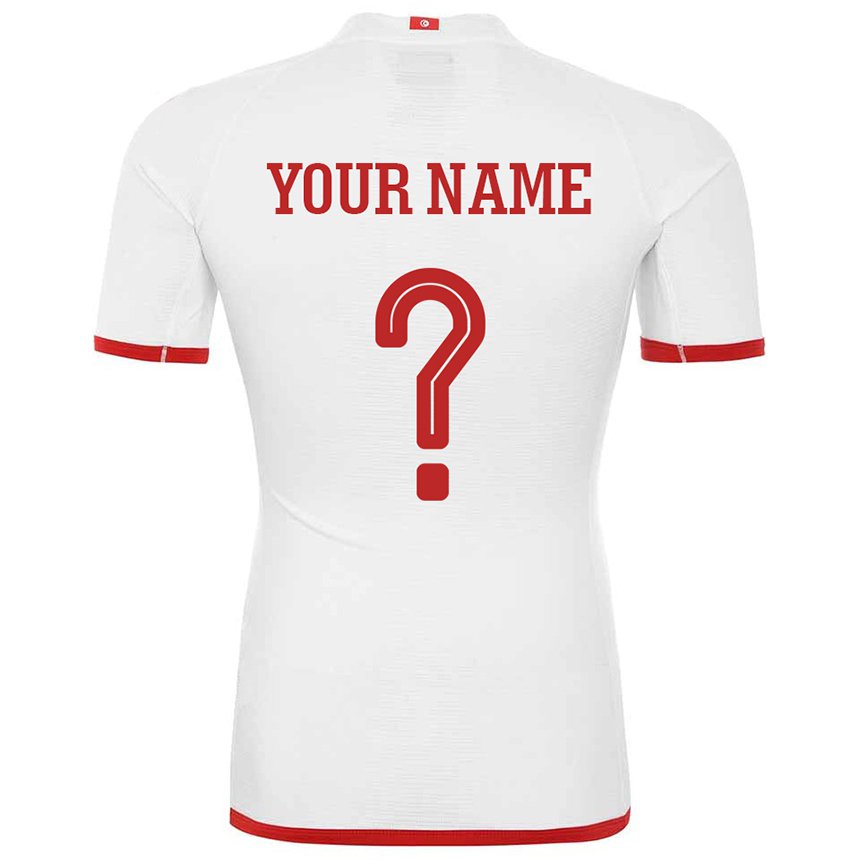 Hombre Camiseta Túnez Su Nombre #0 Blanco 2ª Equipación 22-24 La Camisa México