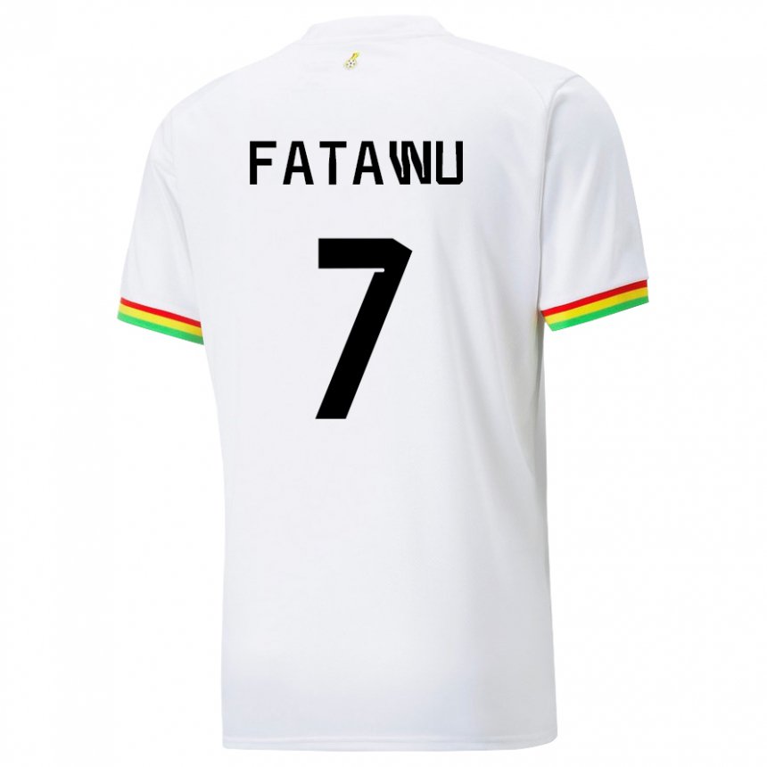 Mujer Camiseta Ghana Issahaku Fatawu #7 Blanco 1ª Equipación 22-24 La Camisa México