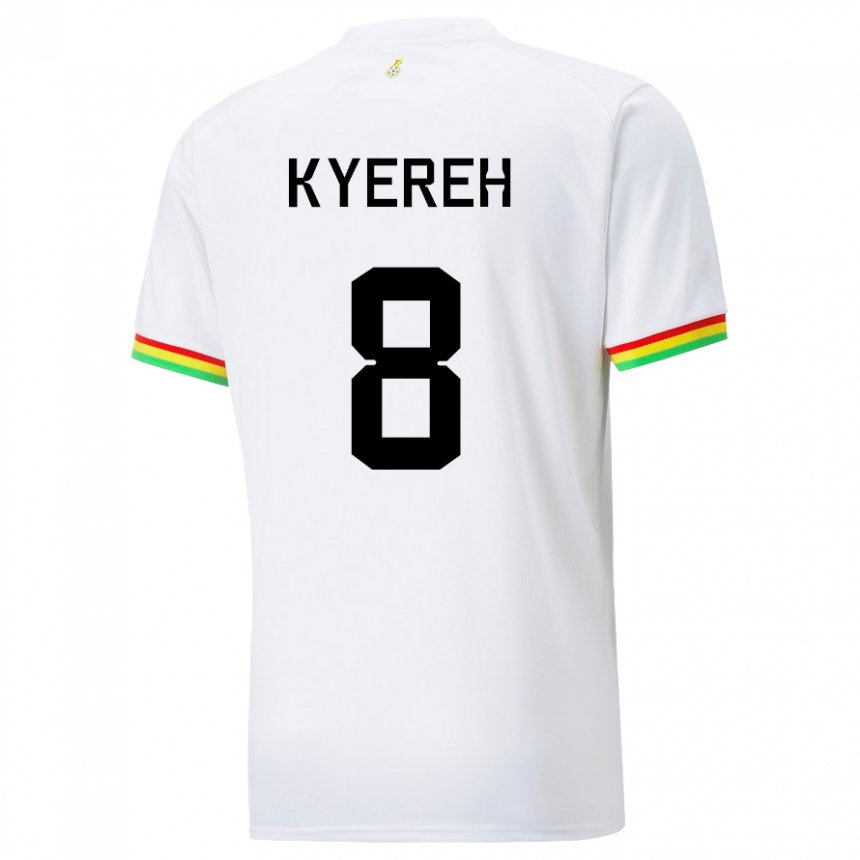 Mujer Camiseta Ghana Daniel-kofi Kyereh #8 Blanco 1ª Equipación 22-24 La Camisa México