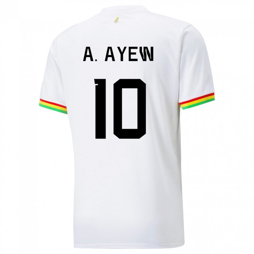 Mujer Camiseta Ghana Andre Ayew #10 Blanco 1ª Equipación 22-24 La Camisa México