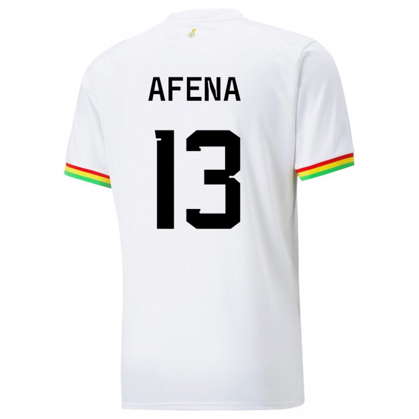 Mujer Camiseta Ghana Felix Afena-gyan #13 Blanco 1ª Equipación 22-24 La Camisa México