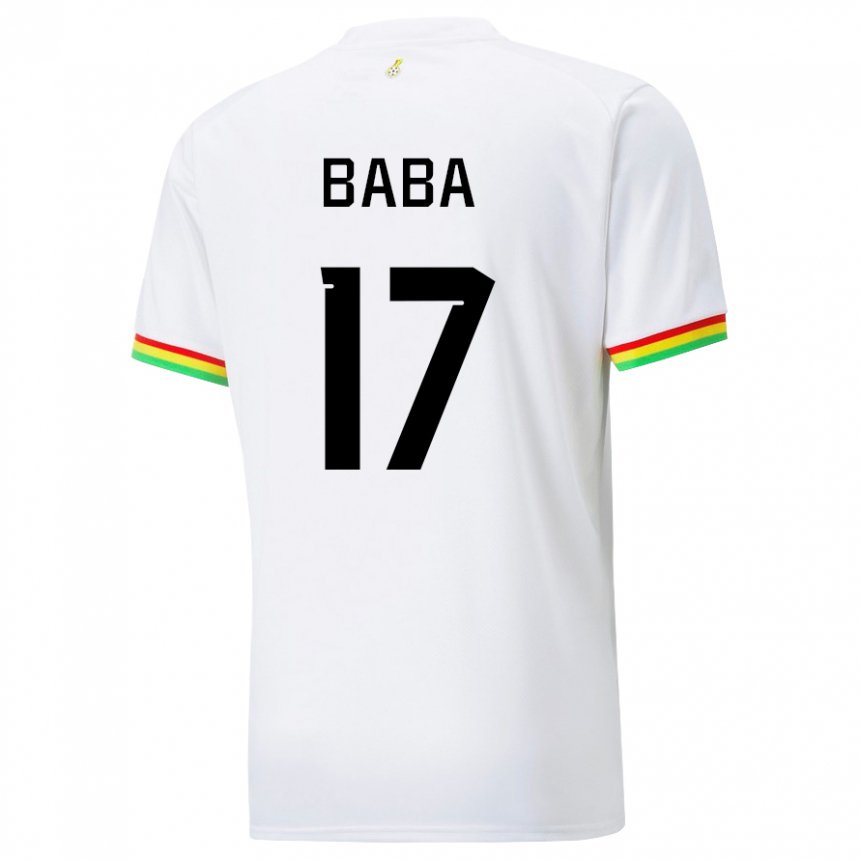 Mujer Camiseta Ghana Abdul-rahman Baba #17 Blanco 1ª Equipación 22-24 La Camisa México