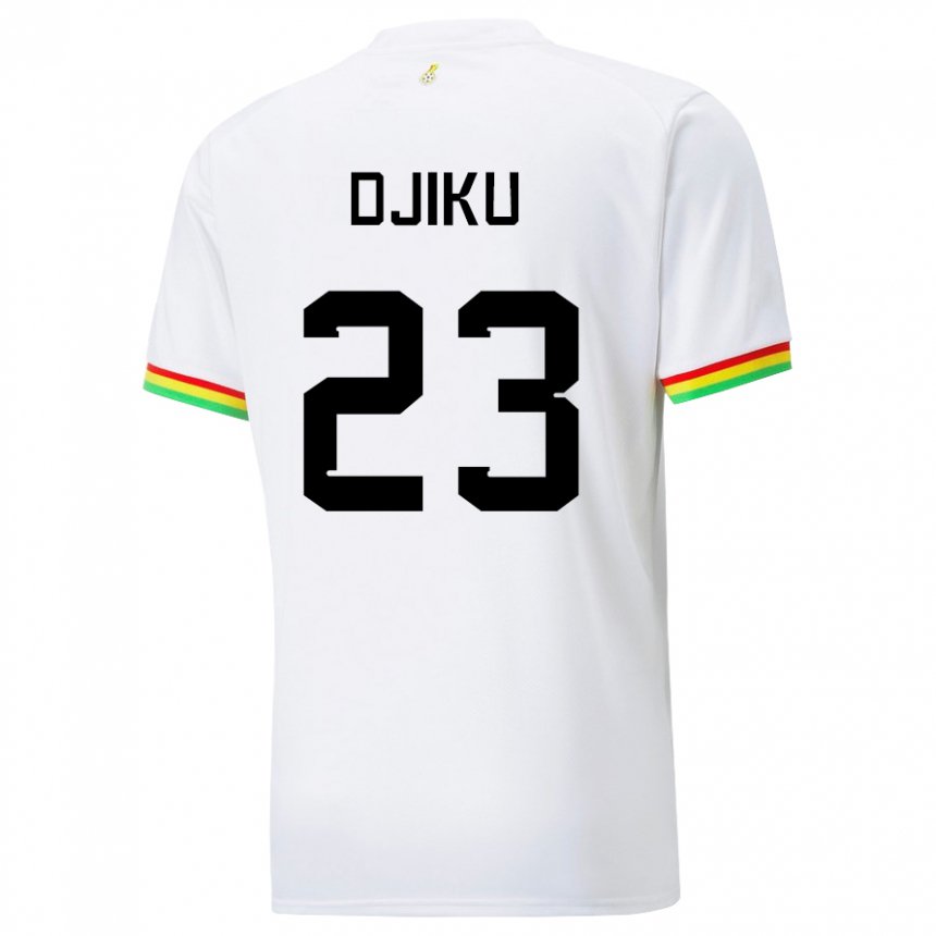 Mujer Camiseta Ghana Alexander Djiku #23 Blanco 1ª Equipación 22-24 La Camisa México