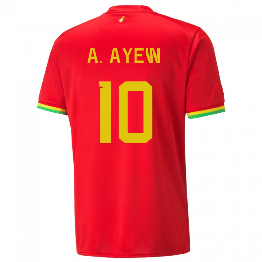 Mujer Camiseta Ghana Andre Ayew #10 Rojo 2ª Equipación 22-24 La Camisa México