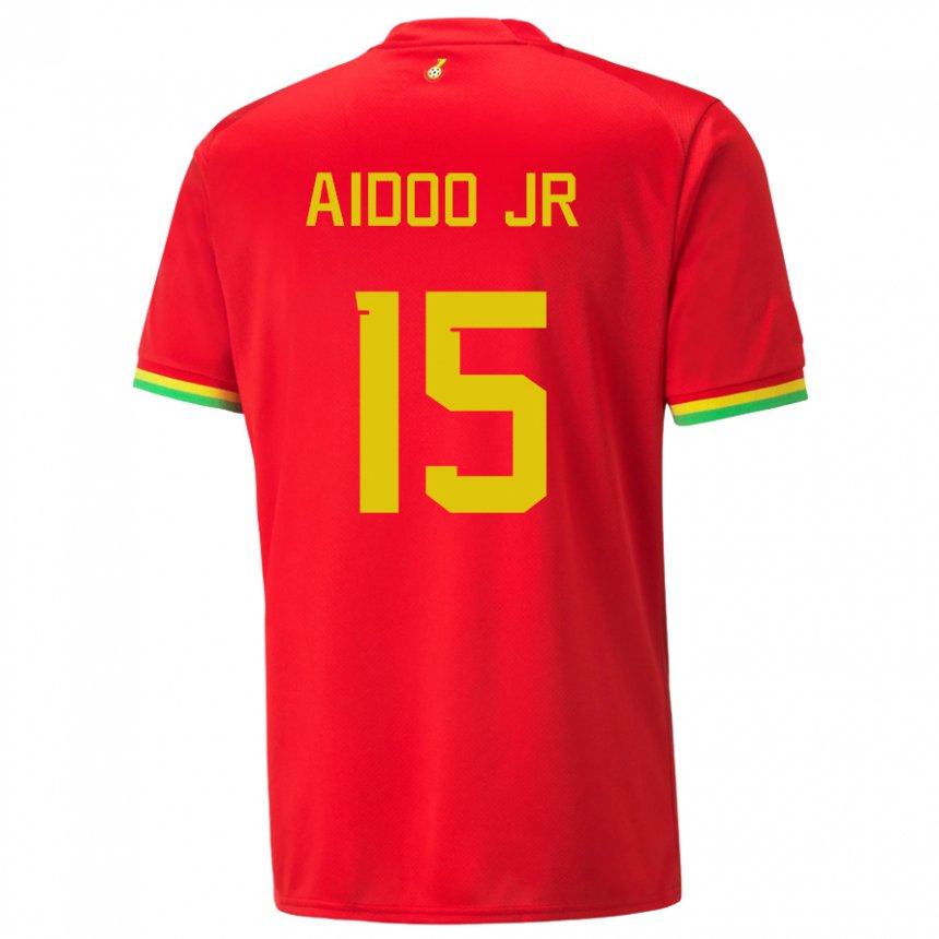 Mujer Camiseta Ghana Joseph Aidoo #15 Rojo 2ª Equipación 22-24 La Camisa México