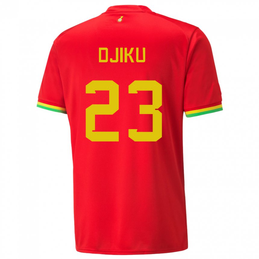 Mujer Camiseta Ghana Alexander Djiku #23 Rojo 2ª Equipación 22-24 La Camisa México