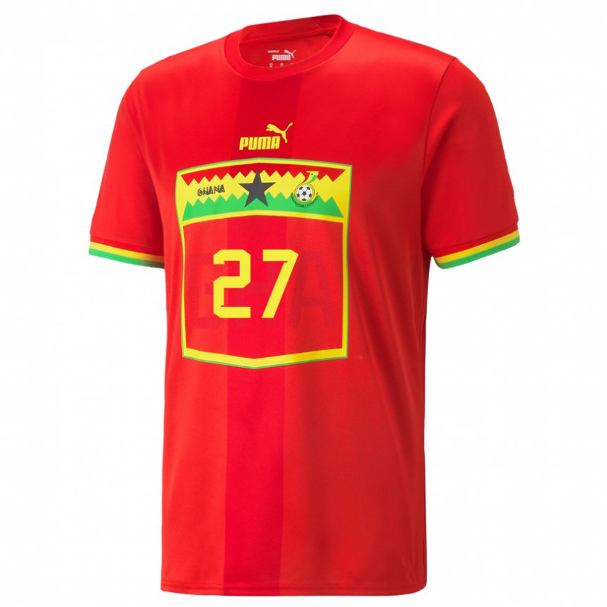 Mujer Camiseta Ghana Antoine Semenyo #27 Rojo 2ª Equipación 22-24 La Camisa México