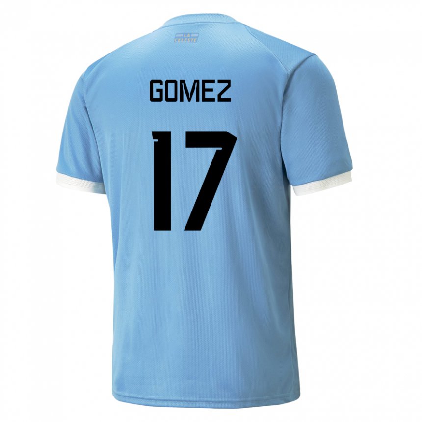 Niño Camiseta Uruguay Cecilia Gomez #17 Azul 1ª Equipación 22-24 La Camisa México