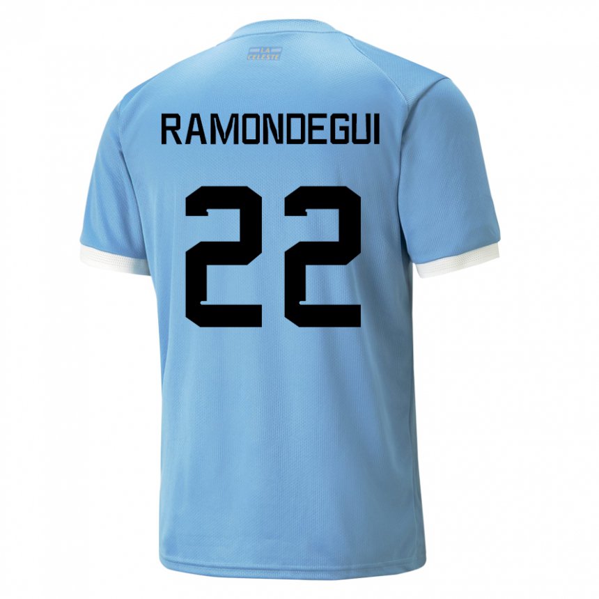 Niño Camiseta Uruguay Sofia Ramondegui #22 Azul 1ª Equipación 22-24 La Camisa México