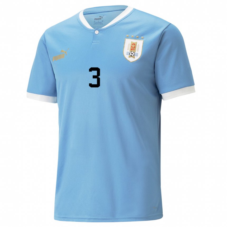 Niño Camiseta Uruguay Mateo Antoni #3 Azul 1ª Equipación 22-24 La Camisa México