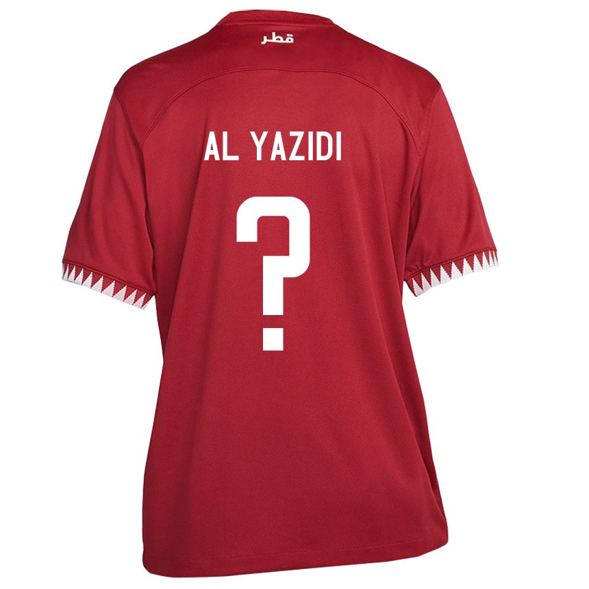 Niño Camiseta Catar Nasser Al Yazidi #0 Granate 1ª Equipación 22-24 La Camisa México