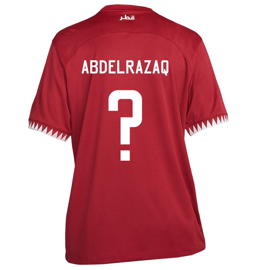 Niño Camiseta Catar Yussef Abdelrazaq #0 Granate 1ª Equipación 22-24 La Camisa México