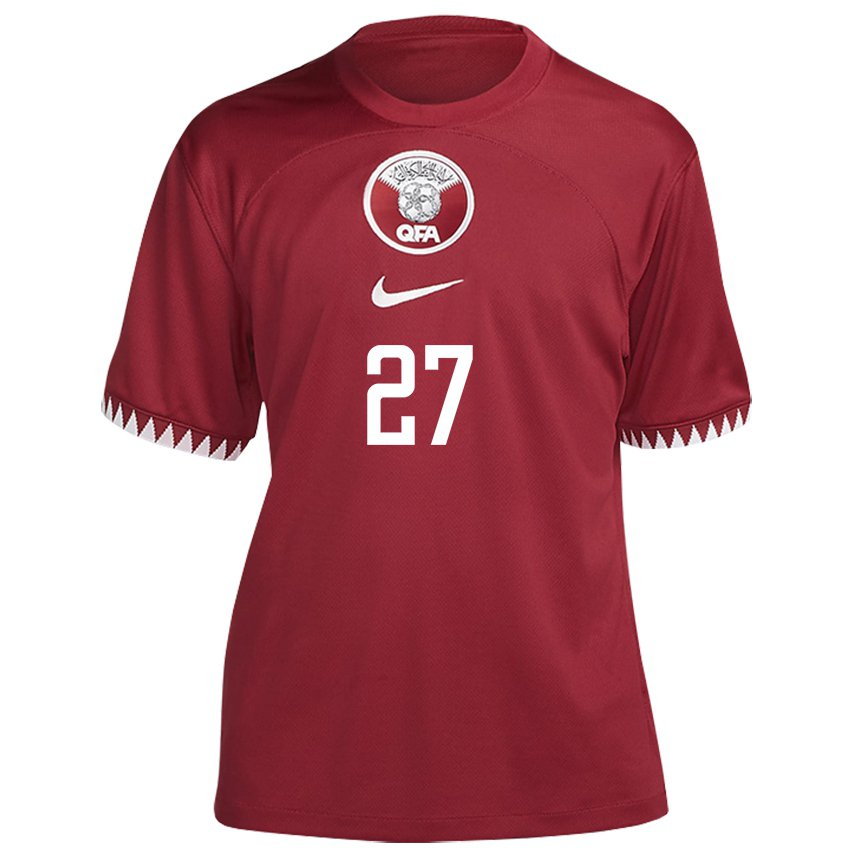 Niño Camiseta Catar Nasra Alsiyabi #27 Granate 1ª Equipación 22-24 La Camisa México