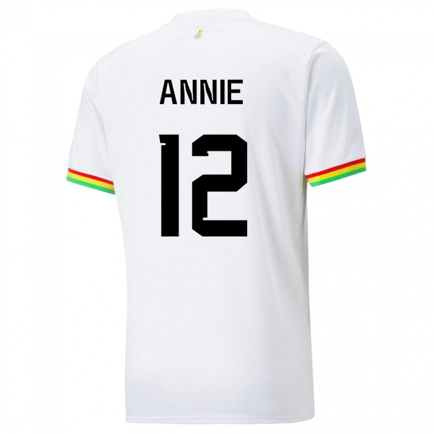 Niño Camiseta Ghana Henrietta Annie #12 Blanco 1ª Equipación 22-24 La Camisa México
