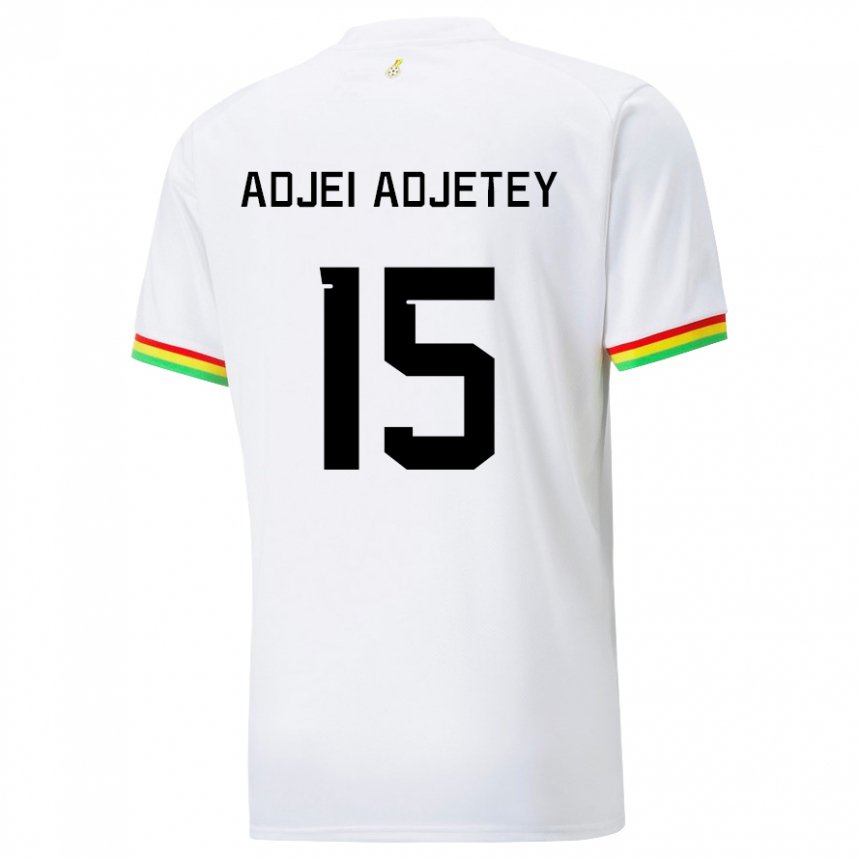 Niño Camiseta Ghana Jonas Adjei Adjetey #15 Blanco 1ª Equipación 22-24 La Camisa México
