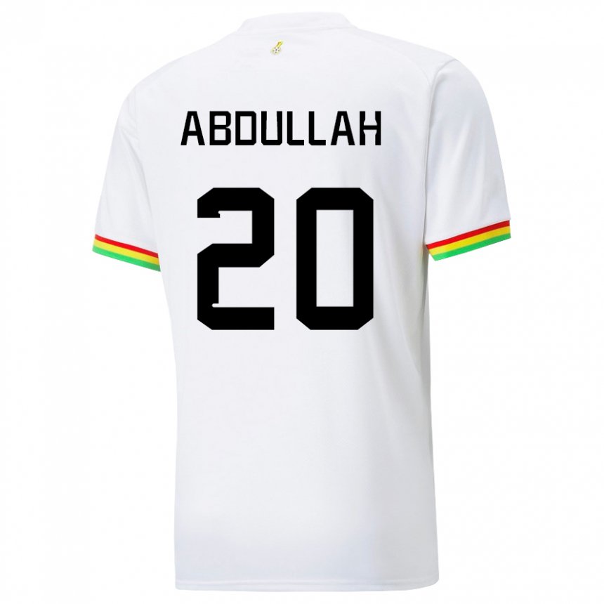 Niño Camiseta Ghana Razak Abdullah #20 Blanco 1ª Equipación 22-24 La Camisa México