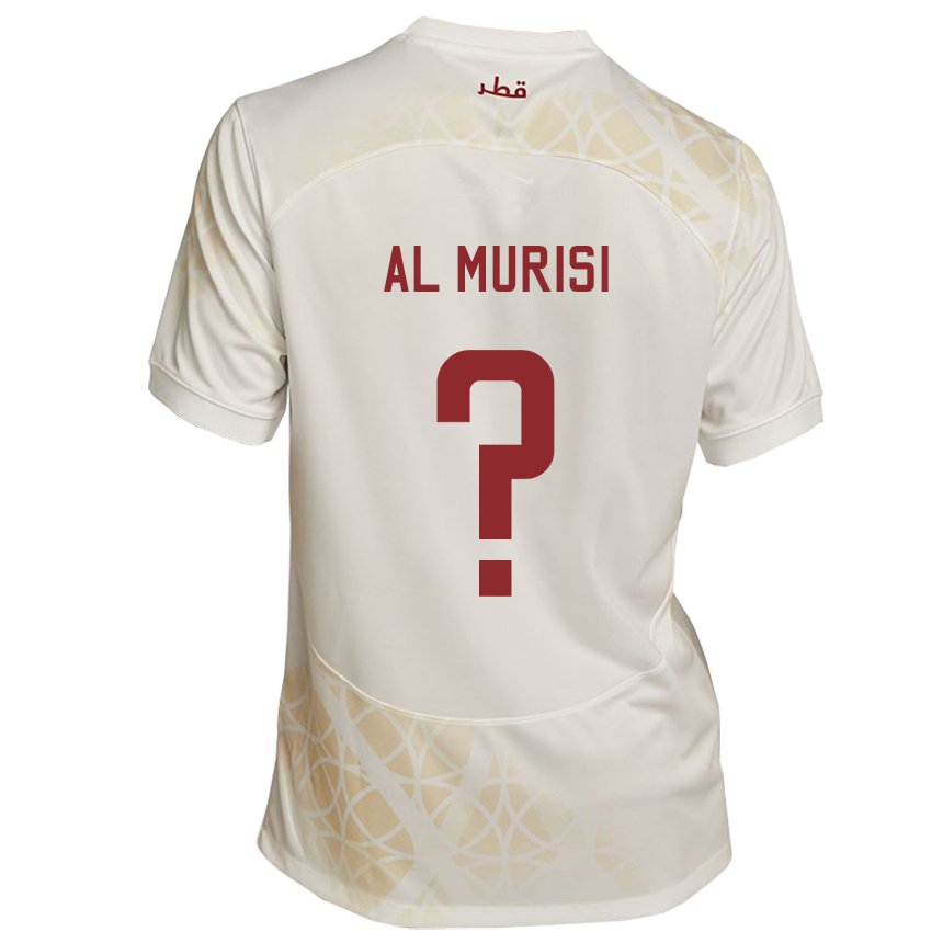Niño Camiseta Catar Abdallah Al Murisi #0 Beis Dorado 2ª Equipación 22-24 La Camisa México