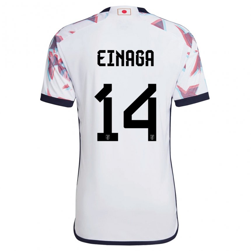 Niño Camiseta Japón Takatora Einaga #14 Blanco 2ª Equipación 22-24 La Camisa México