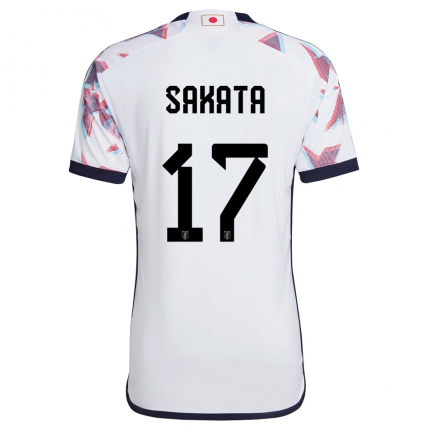 Niño Camiseta Japón Reiya Sakata #17 Blanco 2ª Equipación 22-24 La Camisa México