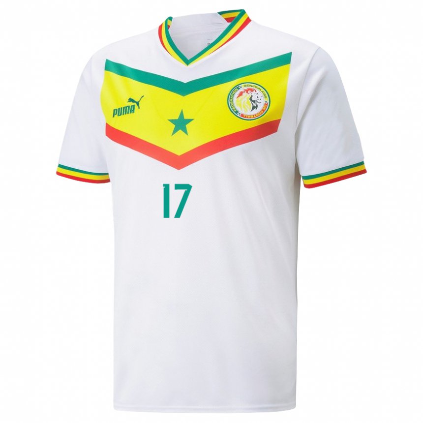 Hombre Camiseta Senegal Dion Lopy #17 Blanco 1ª Equipación 22-24 La Camisa México