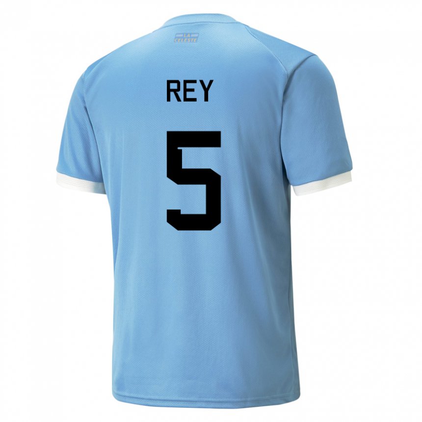 Hombre Camiseta Uruguay Rodrigo Rey #5 Azul 1ª Equipación 22-24 La Camisa México