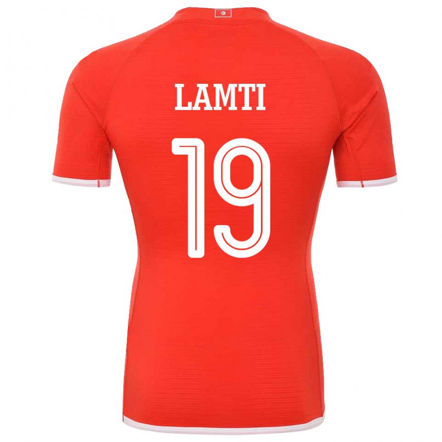 Hombre Camiseta Túnez Chirine Lamti #19 Rojo 1ª Equipación 22-24 La Camisa México