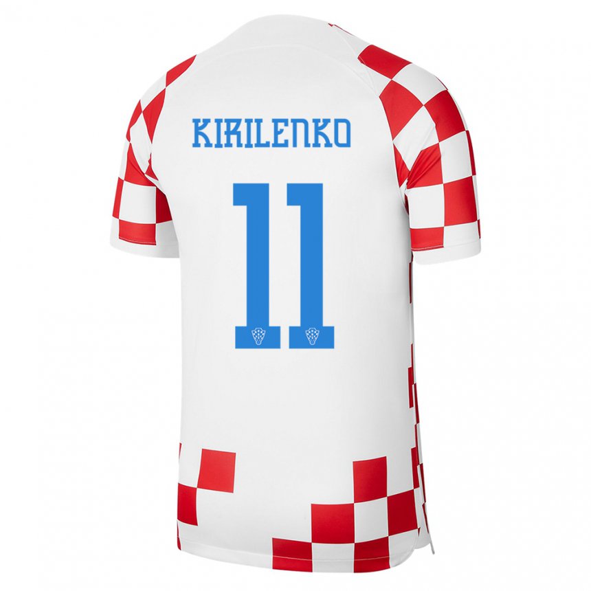 Hombre Croacia Ivana Kirilenko #11 Rojo Blanco 1ª Equipación 22-24 Camisa México