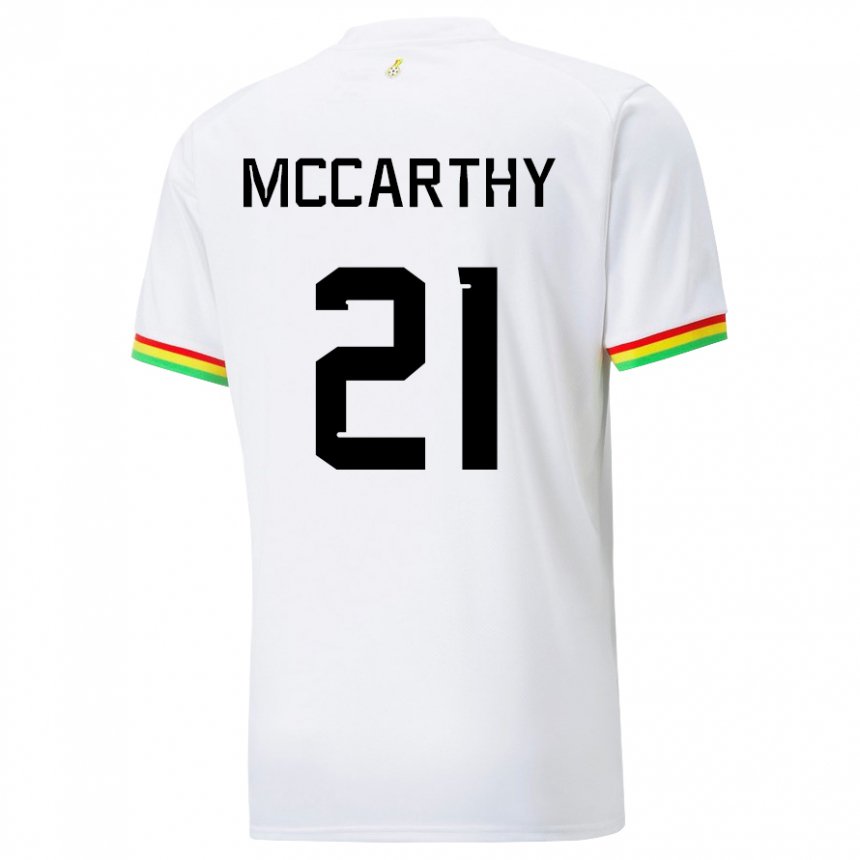 Hombre Camiseta Ghana Kerrie Mccarthy #21 Blanco 1ª Equipación 22-24 La Camisa México