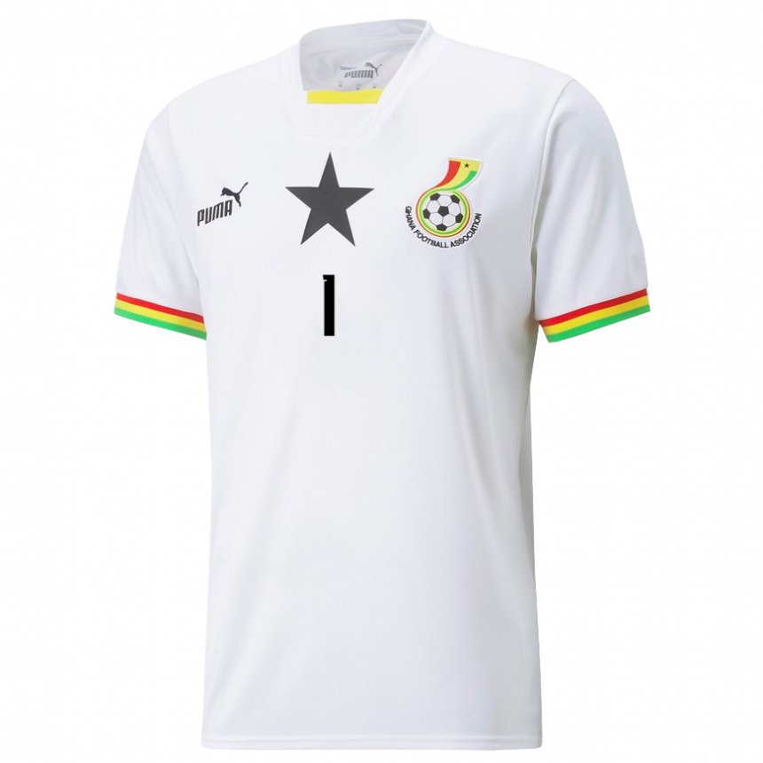 Hombre Camiseta Ghana Gregory Obeng Sekyere #1 Blanco 1ª Equipación 22-24 La Camisa México