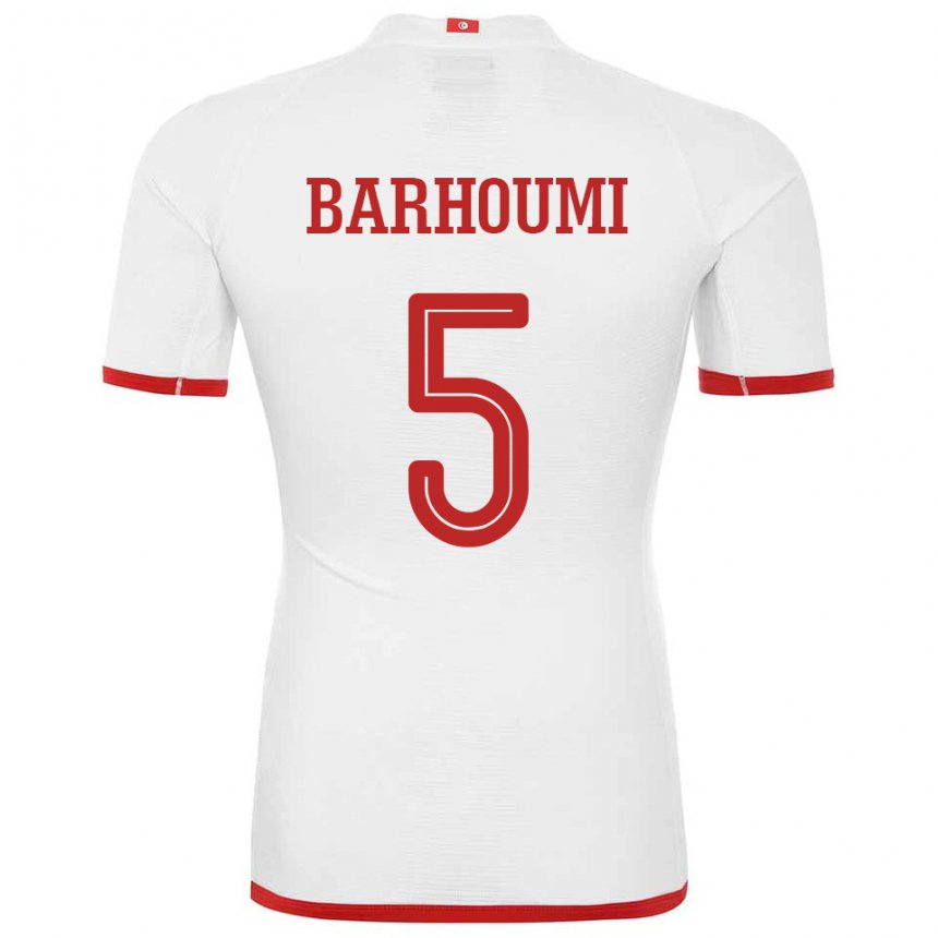 Hombre Camiseta Túnez Jasmina Barhoumi #5 Blanco 2ª Equipación 22-24 La Camisa México